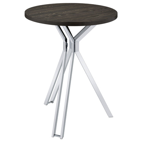 Edgerton - Round Height Bistro Bar Table - Dark Oak