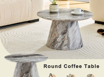 Circular Coffee Table With Adjustable Feet