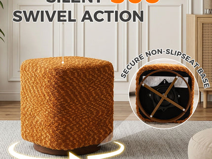 Upholstered 360° Swivel Vanity Stool