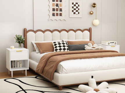 Nightstand With 1 Drawer And Open Shelf - White