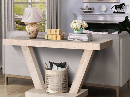 Vintage Distressed Wood Entryway Bench With 2 Tier Storage Cabinet