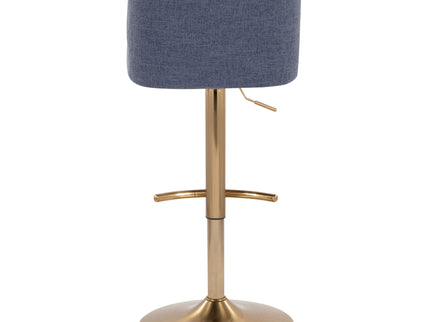 Toriano - Contemporary Adjustable Barstool With Swivel With Rounded T Footrest (Set of 2)