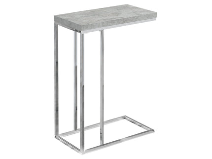 Accent Table, C - Shaped, Tempered Glass, Stylish Design Contemporary & Modern