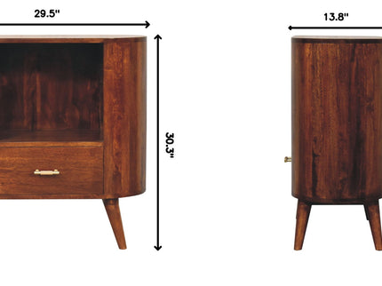 Cortez - T Bar Open Slot Cabinet - Dark Brown