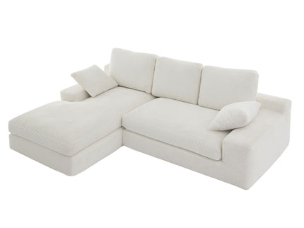 Compressed Sofa With 3 Back Cushions, 2 Throw Pillows