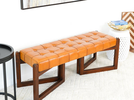 Riley - Bench - Brown / Rustic / Tan
