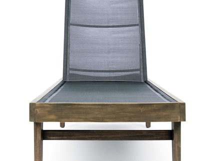 Summerland Chaise Lounge Dark Mesh Outdoor Seating - Dark Gray