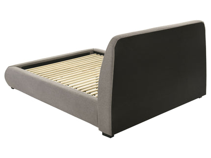 Modern Upholstered Platform Bed With Tufted Headboard