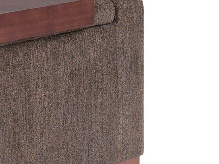 Bretton - Lift Top Storage Ottoman - Deep Umber Brown