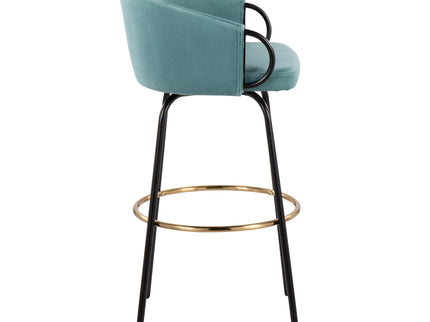 Claire - Contemporary / Glam Barstool With Footrest (Set of 2)
