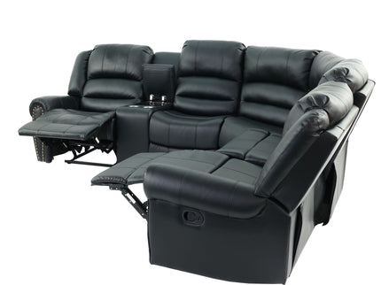 Reclining Sectional Sofa With Console