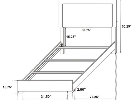 Jeremiah - LED Panel Bed With Touch Controlled Lighting