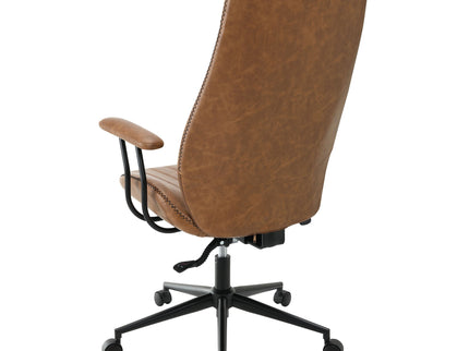 Hiram - Upholstered Adjustable Chair With High Back Support - Brown