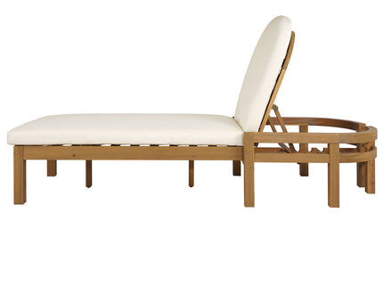 Outdoor Chaise Lounge With 5 Position Adjustable Backrest (Set of 2)