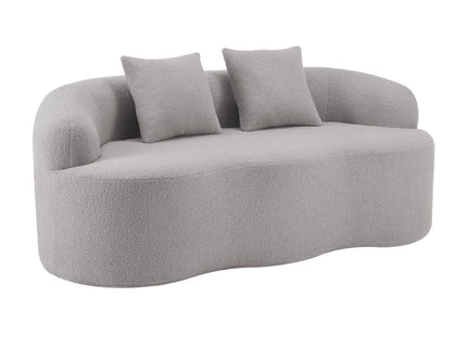 Curved Loveseat Sofa With Round Armrest