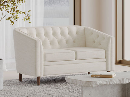 Sophisticated Loveseat With Diamond Stitched Detailing