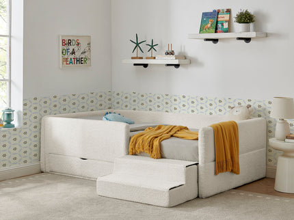Safe Kids Bed With Guardrails And Storage
