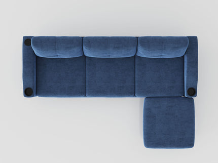 3 Seater Convertible Combination L Shaped Sofa With Footstools With Storage