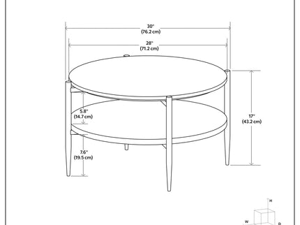 Wagner - Round Marble & Wood Table