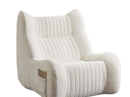 Bean Bag Chair For Adults, Lazy Floor Sofa Couch Memory Foam Bean Bag Sofas Chenille Fabric Reading Chair Comfortable Corner Lounge Sofa For Living Room - White