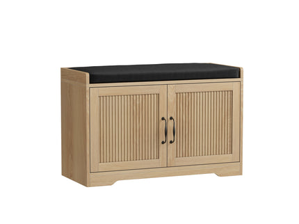 Entryway Shoe Bench With Double Doors