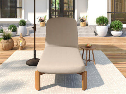 Outdoor Chaise Lounge With Adjustable Backrest