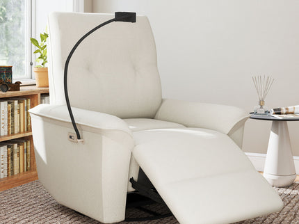 270° Power Swivel Rocker Recliner Chair With Phone Holder, Electric Glider Reclining Sofa With USB Ports For Living Room Bedroom - Beige