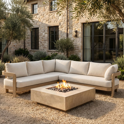 Outdoor Patio Sectional Sofa Set - Oak