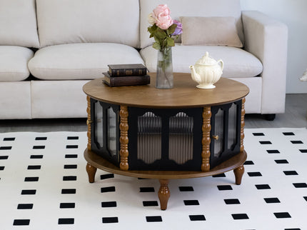 Round 3 Door Storage Coffee Table For Living Room