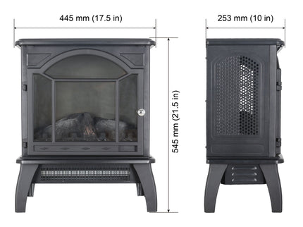3D Flame Electric Infrared Quartz Fireplace Stove With Remote Control