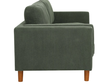 Upholstered Square Arm Sofa - Dark Green