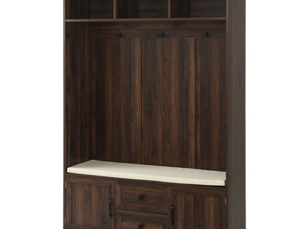 Hall Tree With 3 Hooks, Coat Hanger, Entryway Bench, Storage Bench, 3 In 1 Design