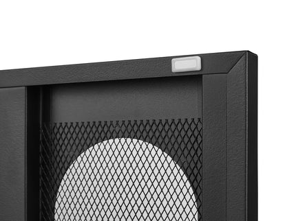 Modern Metal Shoe Cabinet With DoublebSided Doors And Adjustable Partitions