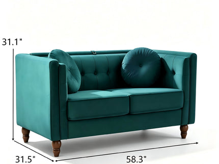 Chesterfield Loveseat 2 Seater Couch For Living Room