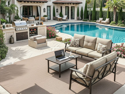 Patio Furniture Set & Coffee Table For Backyard