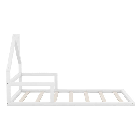 Floor Bed With House Shaped Headboard