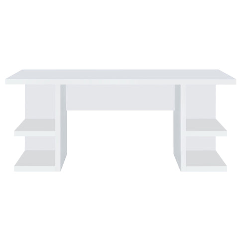 Hannah - 4 Shelf Writing Desk With Open Shelving - White