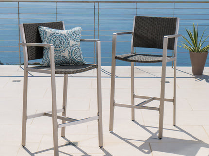 Outdoor Rust Proof Aluminum Barstools (Set of 2)