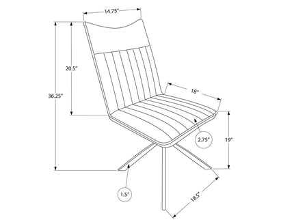 Dining Chair, Side, Upholstered For Dining Room, Modern