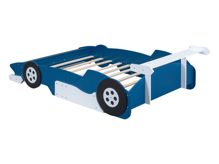 Race Car-Shaped Platform Bed With Wheels