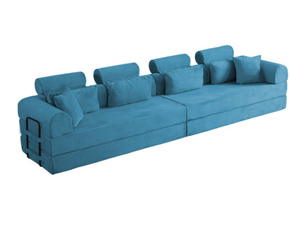 Modern L-Shape Modular Sectional Sofa, Compressed Design
