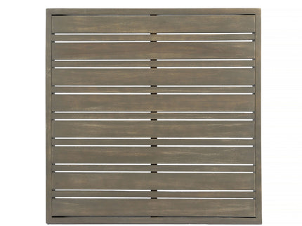 Oana Brava - Rustic Coffee Table With Slat Panel Design - Gray