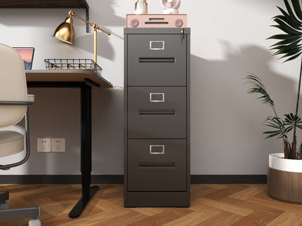 Premium Drawer File Cabinet With Lock, Metal Vertical Design, A4 Legal / Letter Size