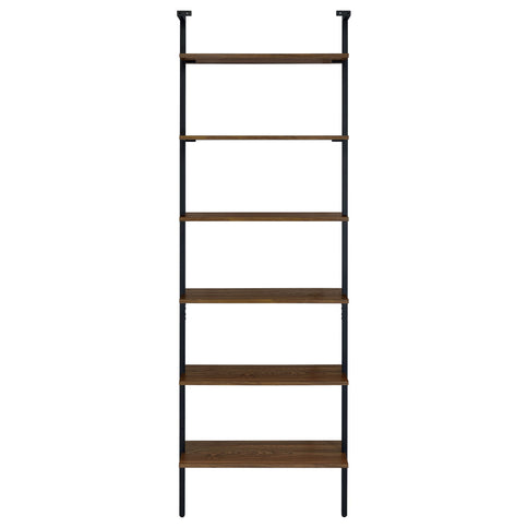 Christy - Owens - 6 Shelf Wall Bookshelf - Walnut
