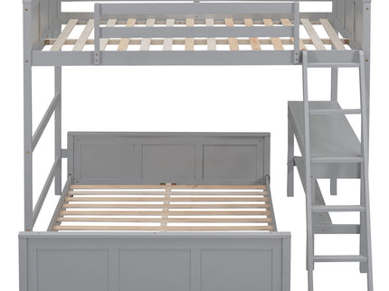Full Over Full Bunk Bed With Desk