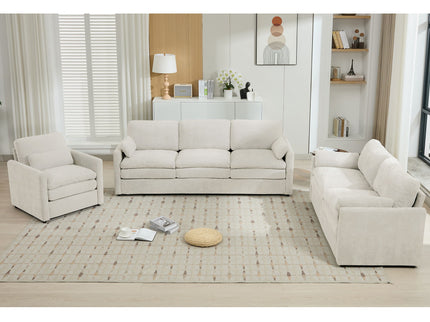 Cozy Upholstered Sofa Set For Living Room