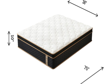 Plush Hybrid Mattresses With Gel Memory Foam, Individual Pocket Spring Motion Isolation Edge Support