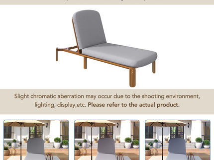 Outdoor Chaise Lounge With Adjustable Backrest