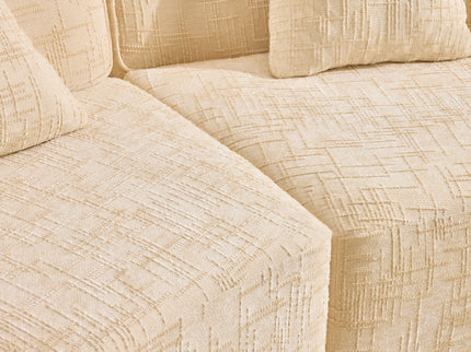 Curved Compressed Sofa, Nordic-Style Design For Living Room