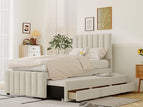 Beige / Twin / 3 Drawers, Trundle